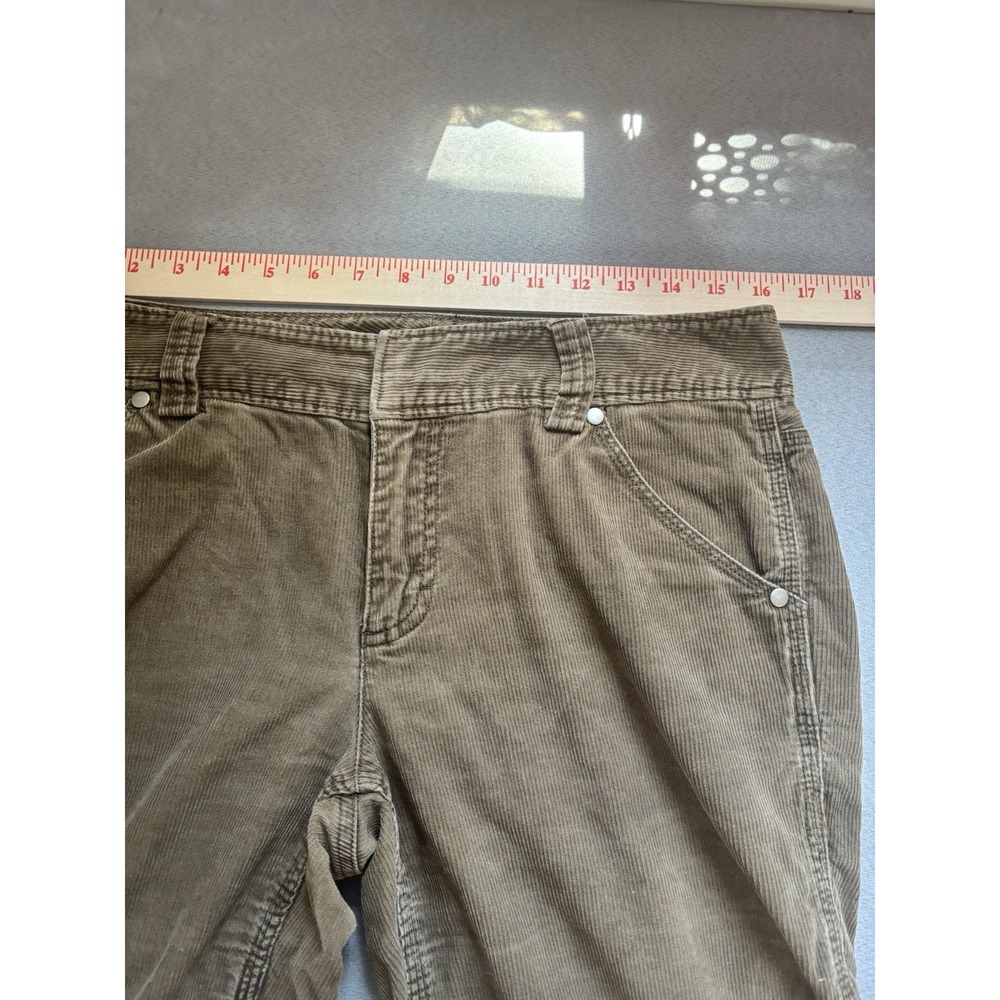 90s Vintage J. Crew Jeans Brown Corduroy Mid-Rise Boot Cut Sz 8 Indie Grunge - Picture 3 of 11